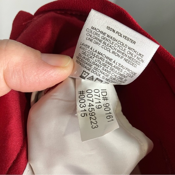 Express red ankle high rise pants paperbag waist women’s size 4R dress pants - Picture 7 of 7